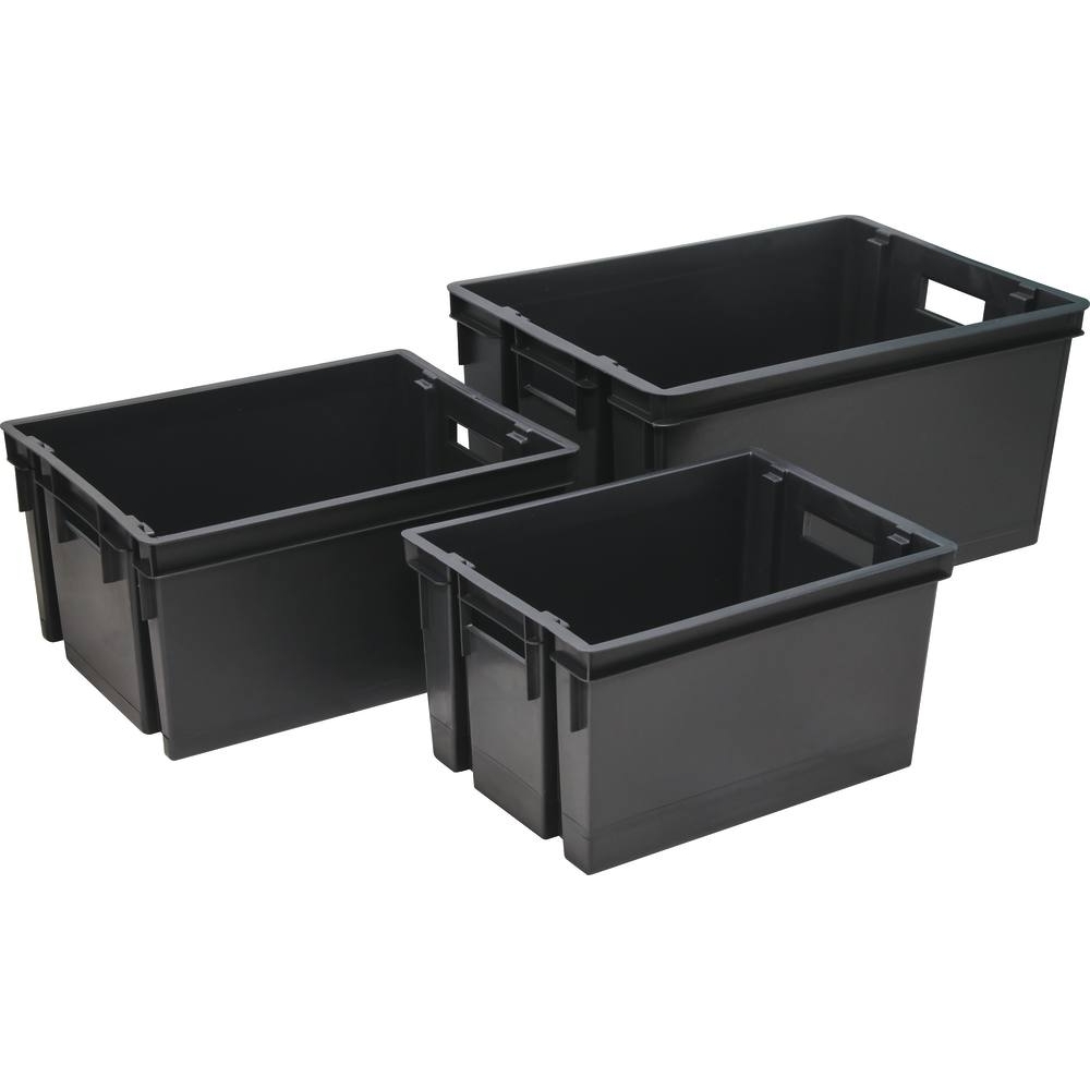 Bac de rangement gris 20L 390x290x230mm EDA - 17749
