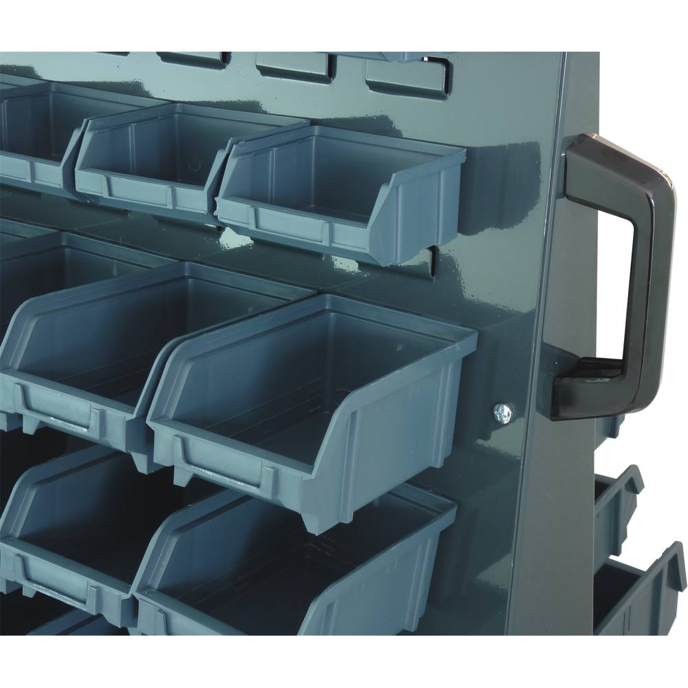 Etagère sur roulettes avec 126 boîtes à bec 1100x700x1430mm - 17754