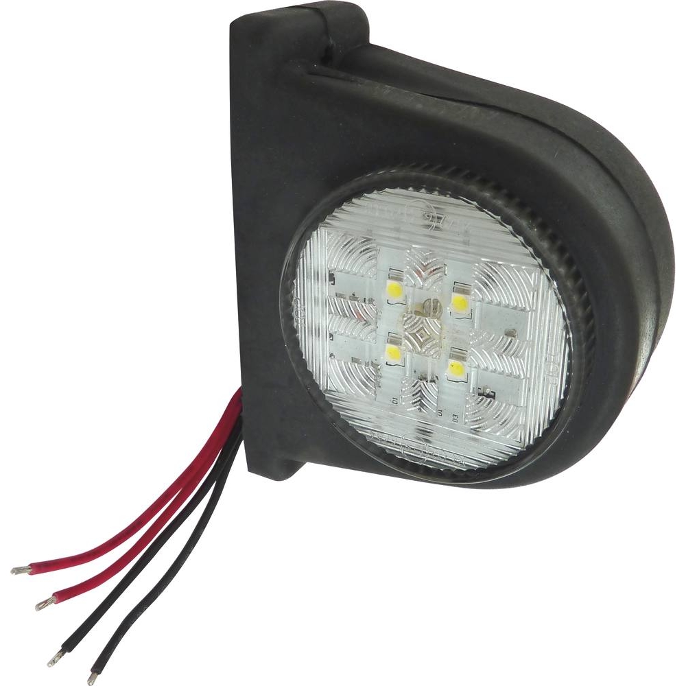 Feu de gabarit LED 10/30V rond rouge/blanc à fixer SODIFLASH - 17946
