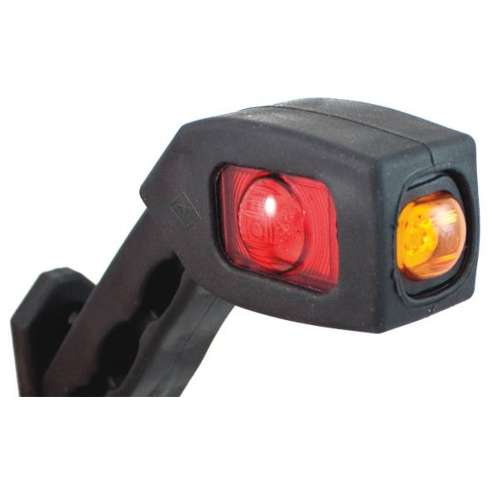 Feu de gabarit LED 12/24V côté droit rouge/blanc/orange déporté coudé 180mm SODIFLASH - 17959