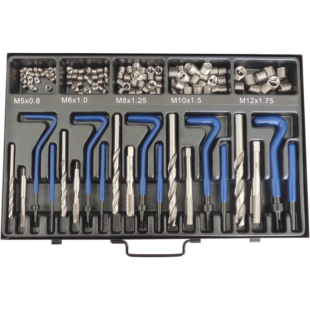 Réparation de filetage M5 à M12 - coffret de 130 pcs DRAKKAR TOOLS - 17980