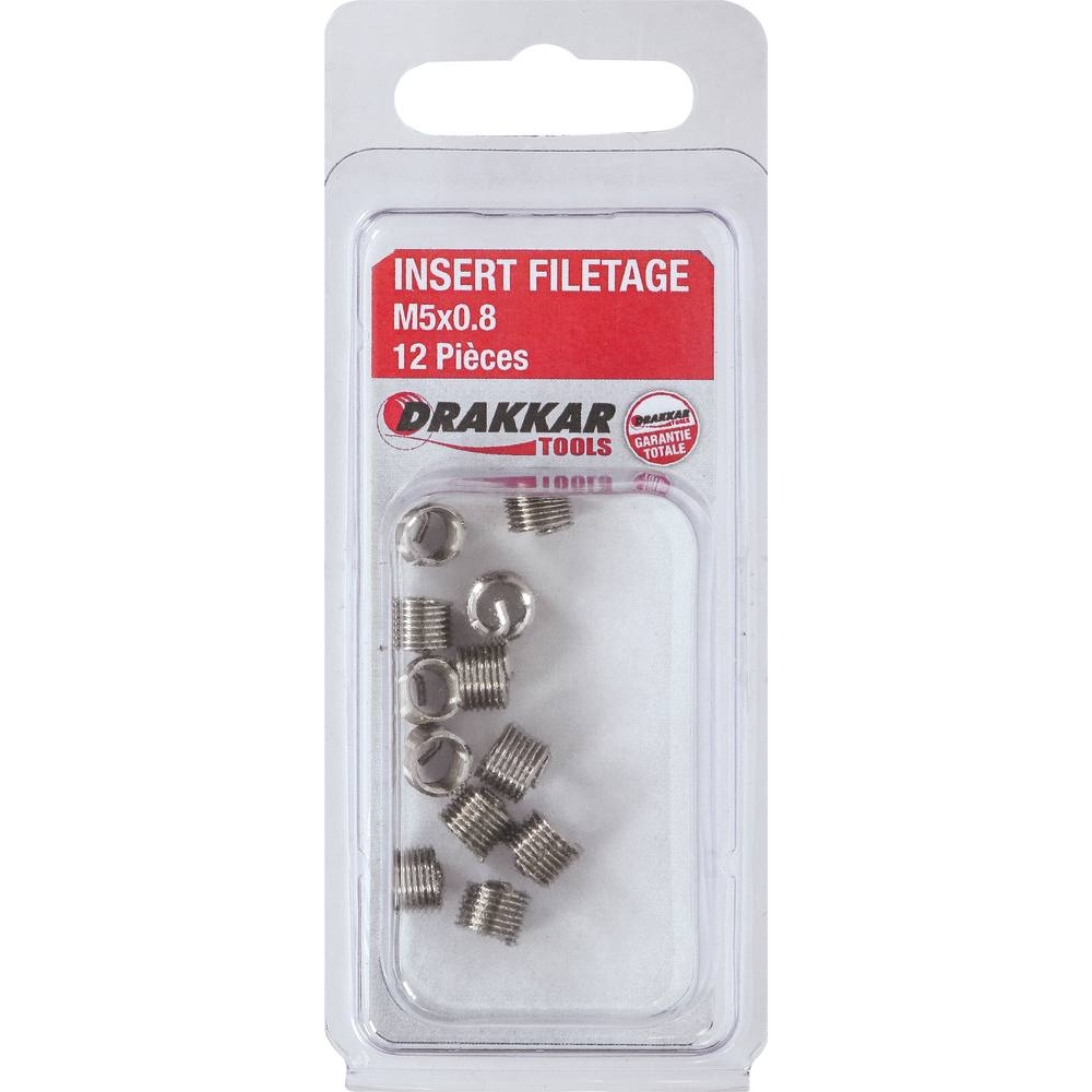 Insert fileté M5x0,8 - de 12 pcs DRAKKAR TOOLS - 17982