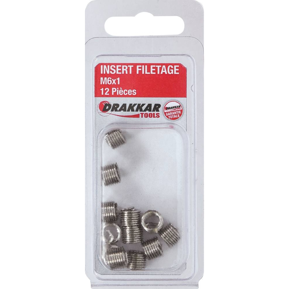 Insert fileté M6x1 - de 12 pcs DRAKKAR TOOLS - 17983