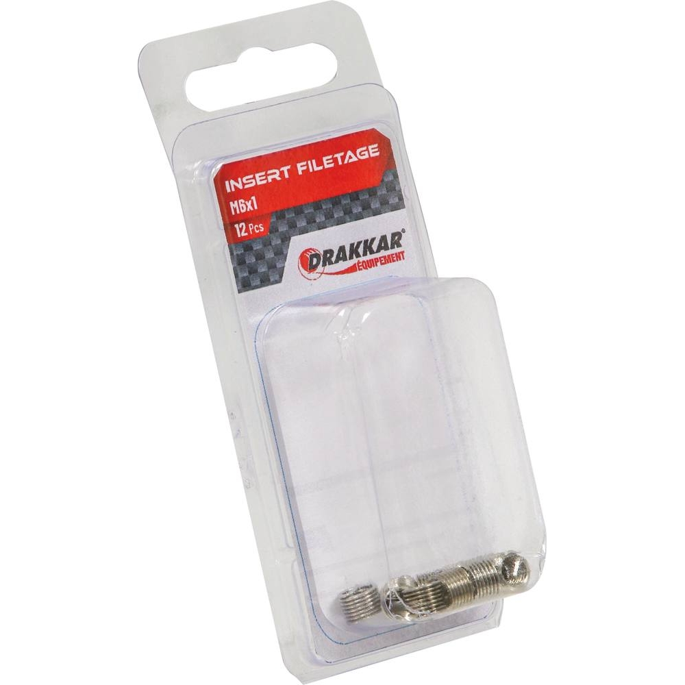 Insert fileté M6x1 - de 12 pcs DRAKKAR TOOLS - 17983