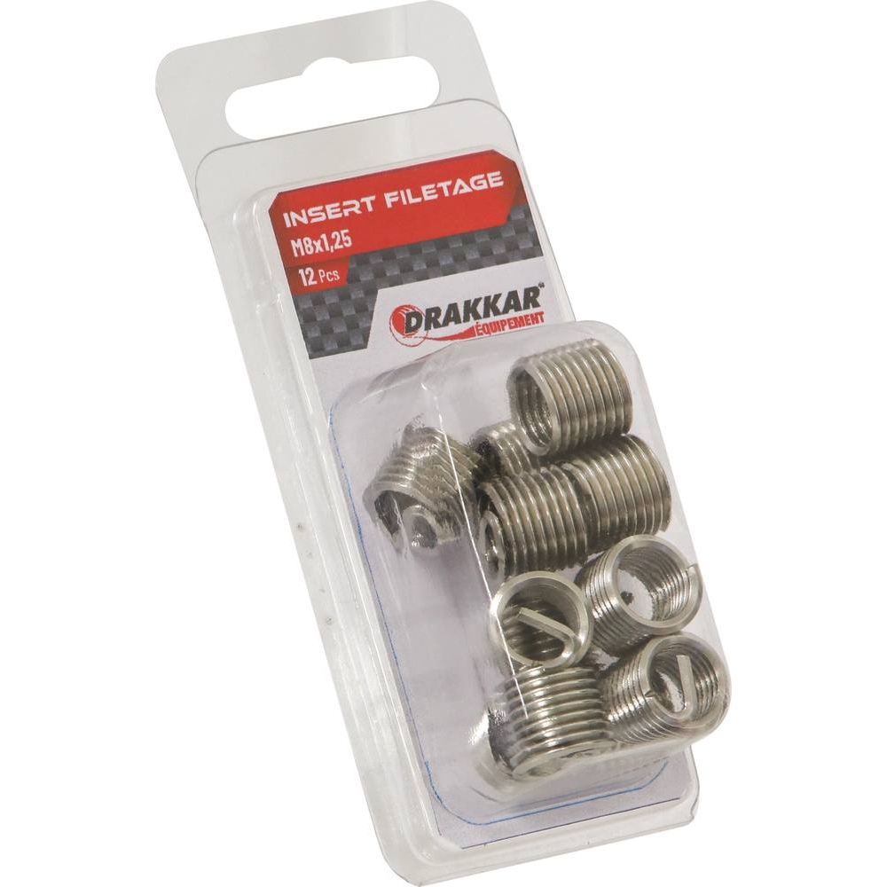 Insert fileté M8x1,25 - de 12 pcs DRAKKAR TOOLS - 17984