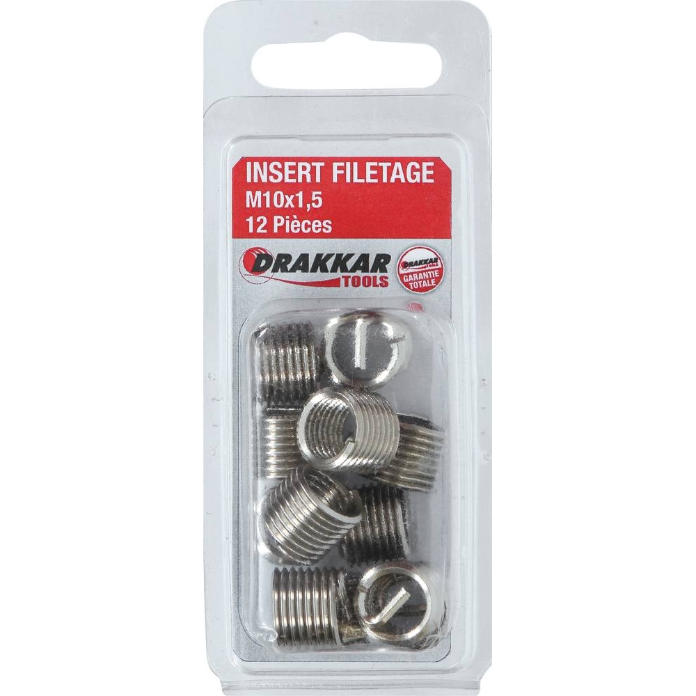 Insert fileté M10x1,50 - de 12 pcs DRAKKAR TOOLS - 17986