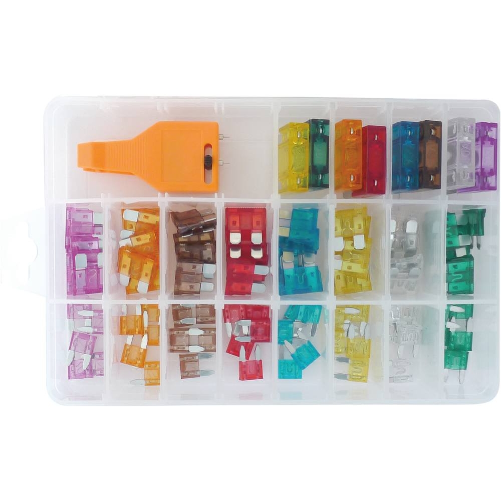 Fusible enfichable mini+standard+maxi assortiment avec testeur - coffret de 88 pcs SODELEC - 17997