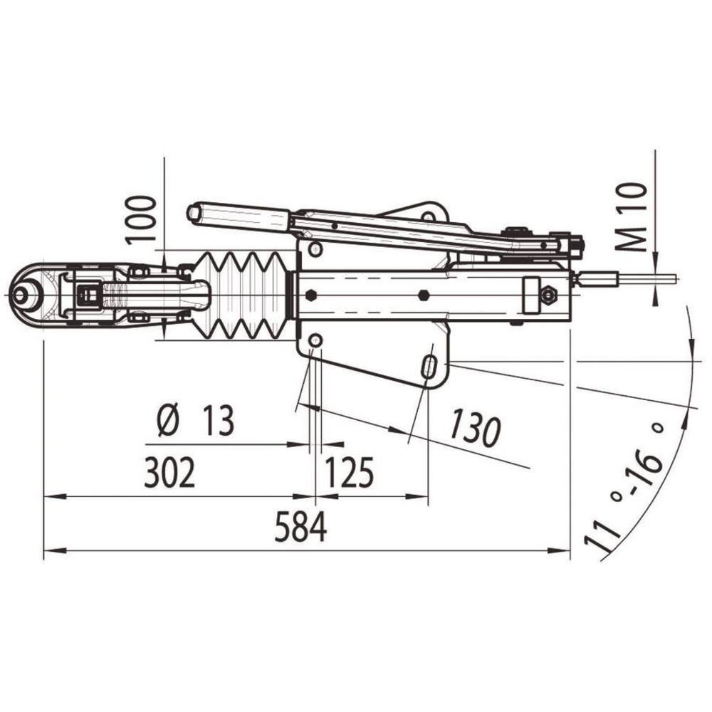 Commande de freinage avec semelle en V 700/1000kg ALKO - 18011