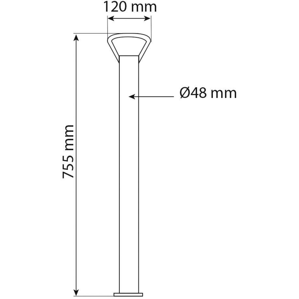 Béquille acier ronde de 48mm 200kg - 18036