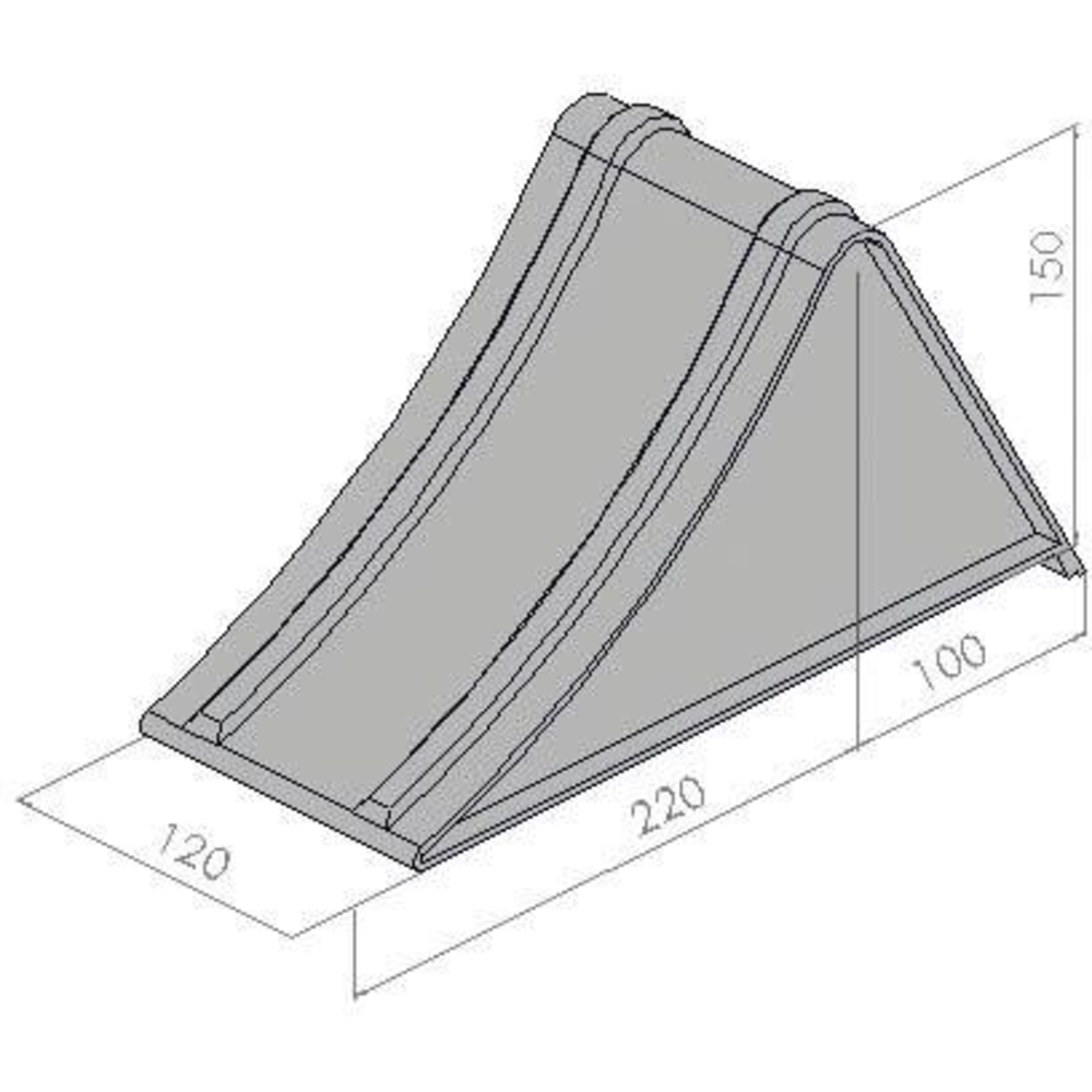 Cale pour poids lourds acier 120mm 1600kg ALKO - 18039