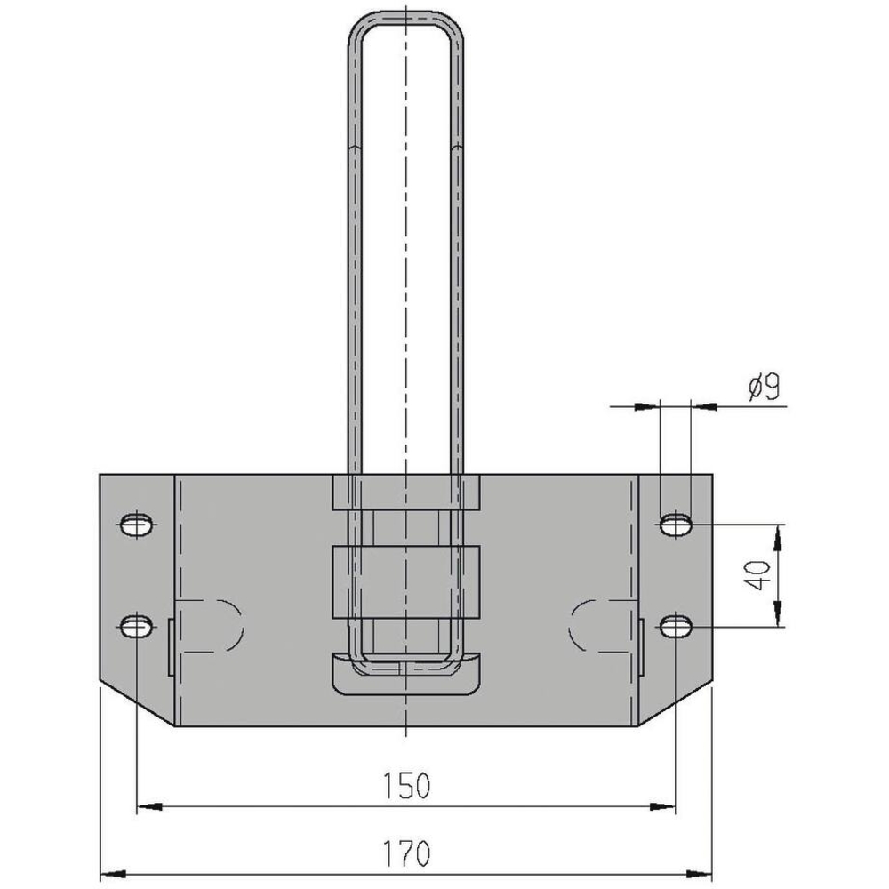 Bride acier pour cale poids lourds 1600kg ALKO - 18045