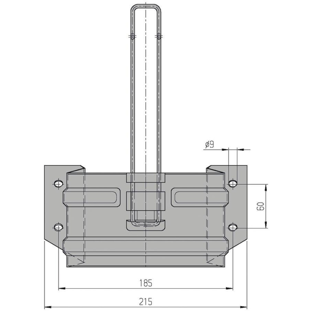 Bride acier pour cale poids lourds 5000kg ALKO - 18049