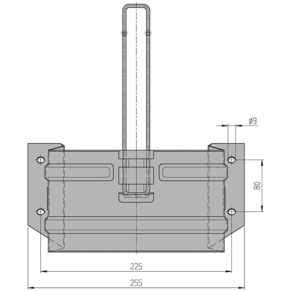 Bride acier pour cale poids lourds 6500kg ALKO - 18056
