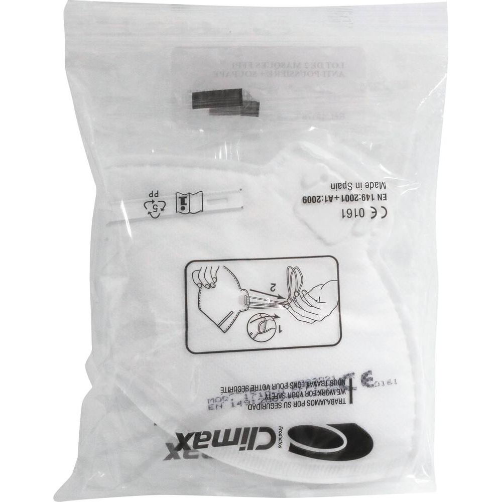 Masque de protection jetable FFP1 avec soupape - 2 pcs CLIMAX - 18179