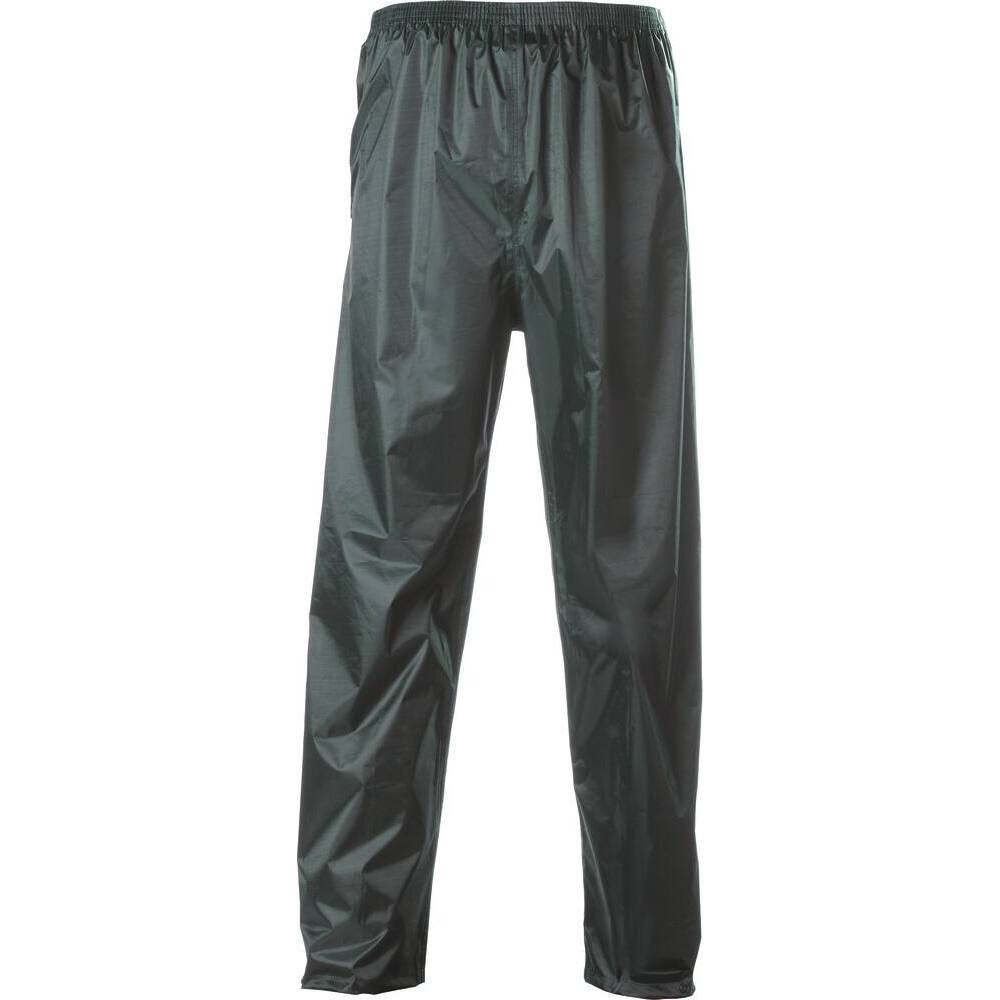 Vêtement de pluie PE/PVC avec capuche 186 g/m² vert XL - pantalon/veste - 18241