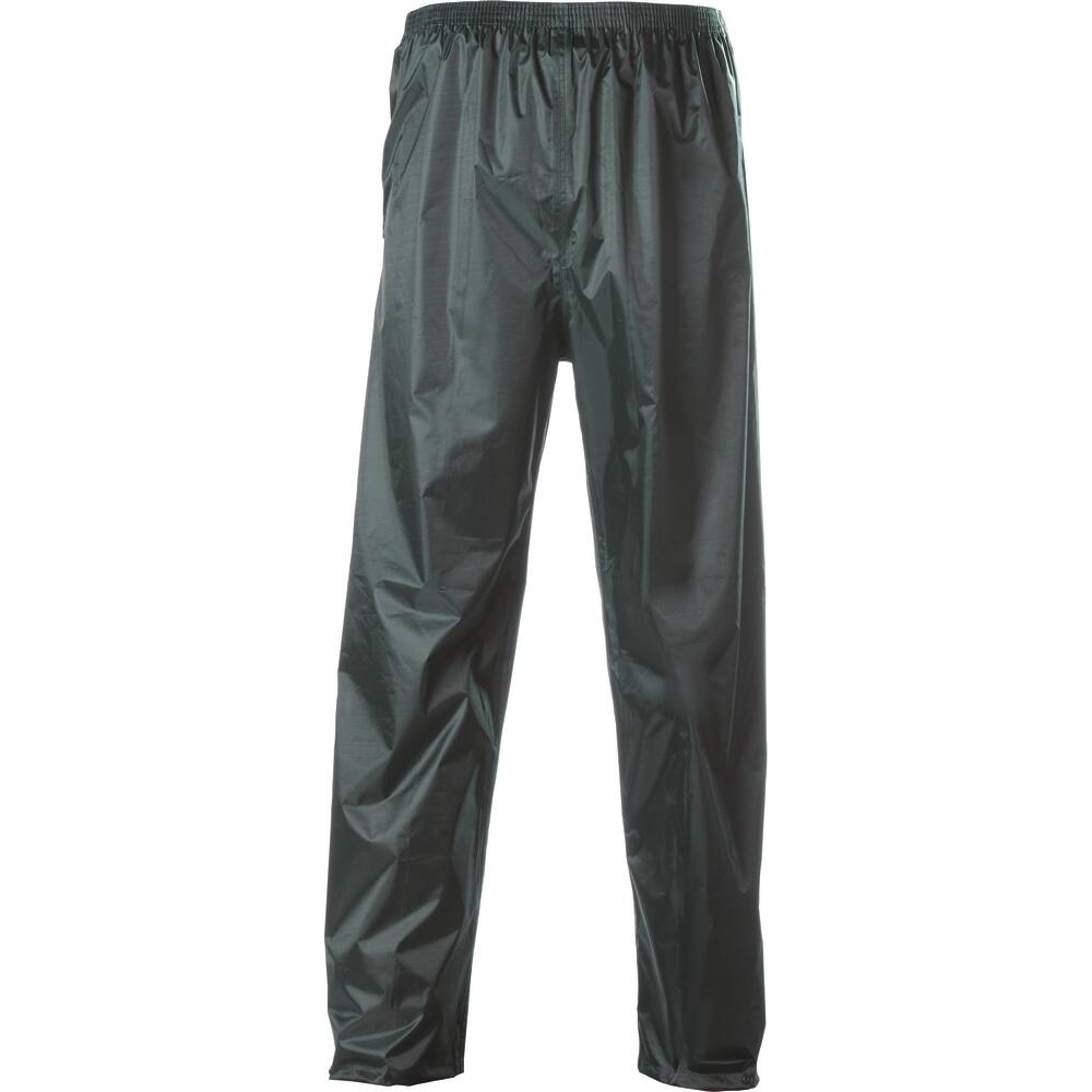 Vêtement de pluie PE/PVC avec capuche 186 g/m² vert XL - pantalon/veste - 18241