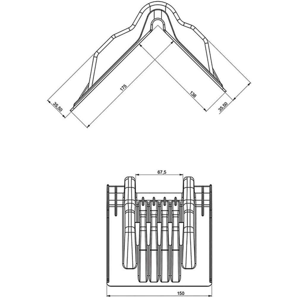 Cornière PVC pour sangle largeur max. 67mm DRAKKAR - 18336