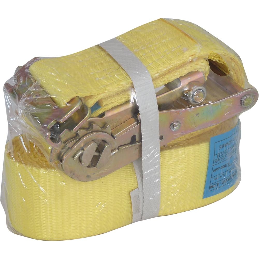 Sangle d'arrimage à cliquet séparé 50mm 3,5T 5,5m fixation ergot pour rail DRAKKAR - 18348