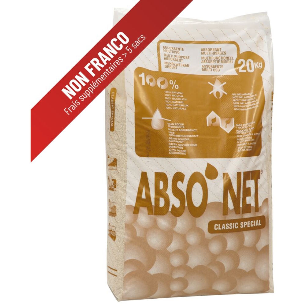 Absorbant minéral Sépiolite - sac de 40L 20kg - 18550