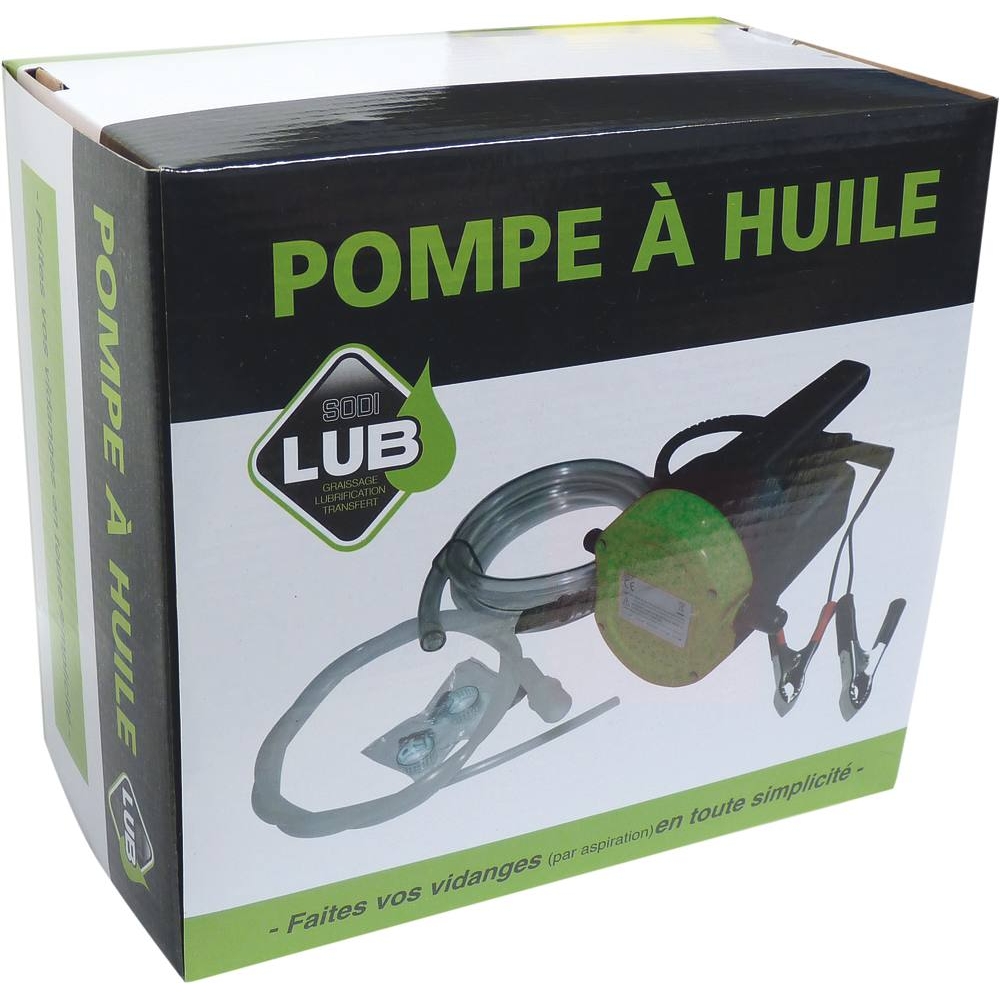 Pompe à huile électrique sur batterie 12V 2,5 l/min - en kit tuyau/pinces STILKER - 18792