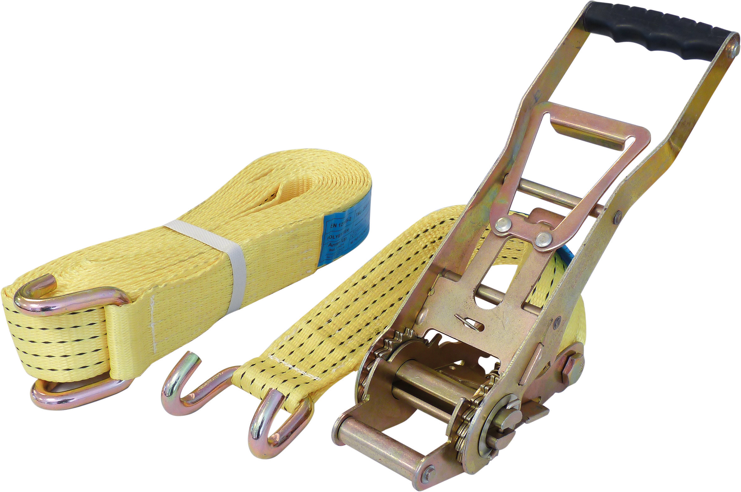 Sangle d'arrimage à cliquet séparé inversé 50mm 7,5T 9m doigts écartés - 19474