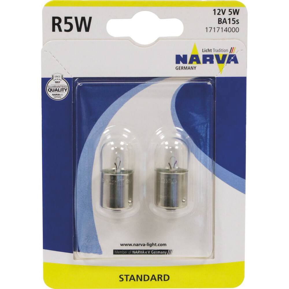 Ampoule graisseur 12V 5W BA15s - blister de 2 - NARVA - 20145.02