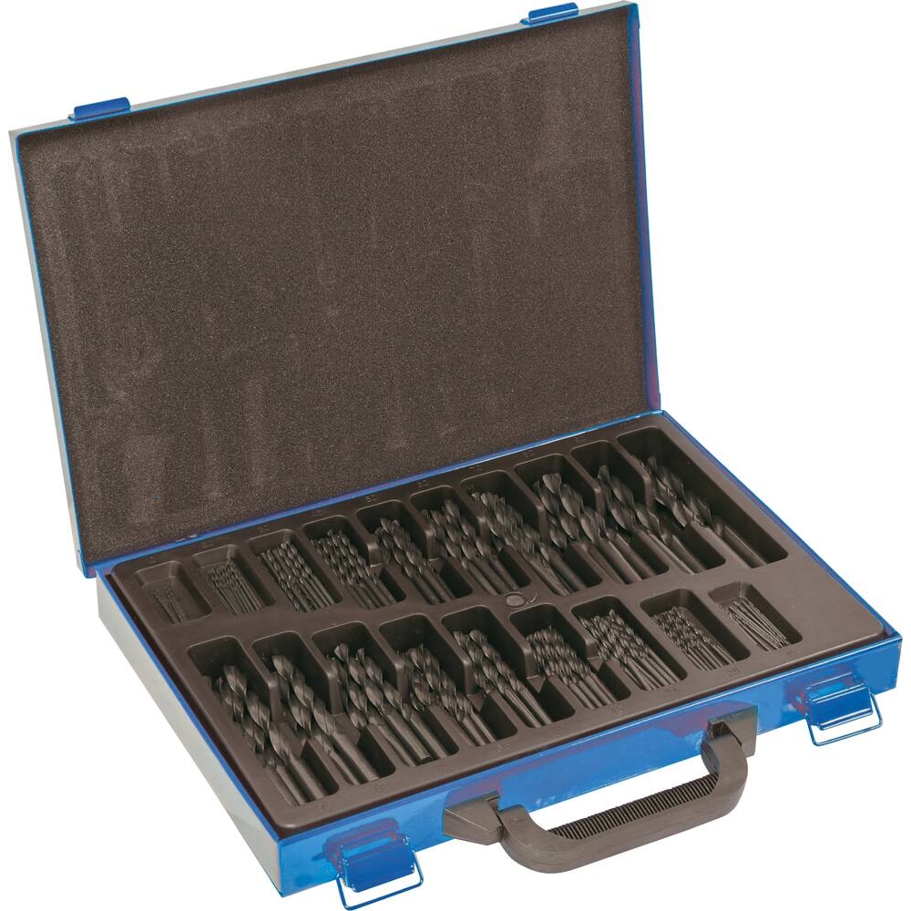 Valise métallique 170 forets métaux HSS laminés de 1 à 10mm STILKER - 22237