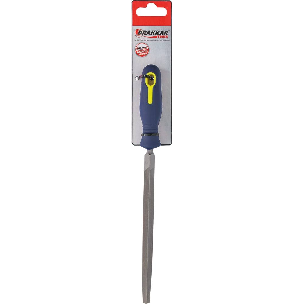 Lime triangle avec manche grain fin 6x150mm - carte DRAKKAR TOOLS - 22335