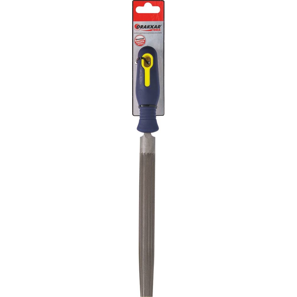 Lime demi-ronde avec manche grain fin 8x200mm - carte DRAKKAR TOOLS - 22353