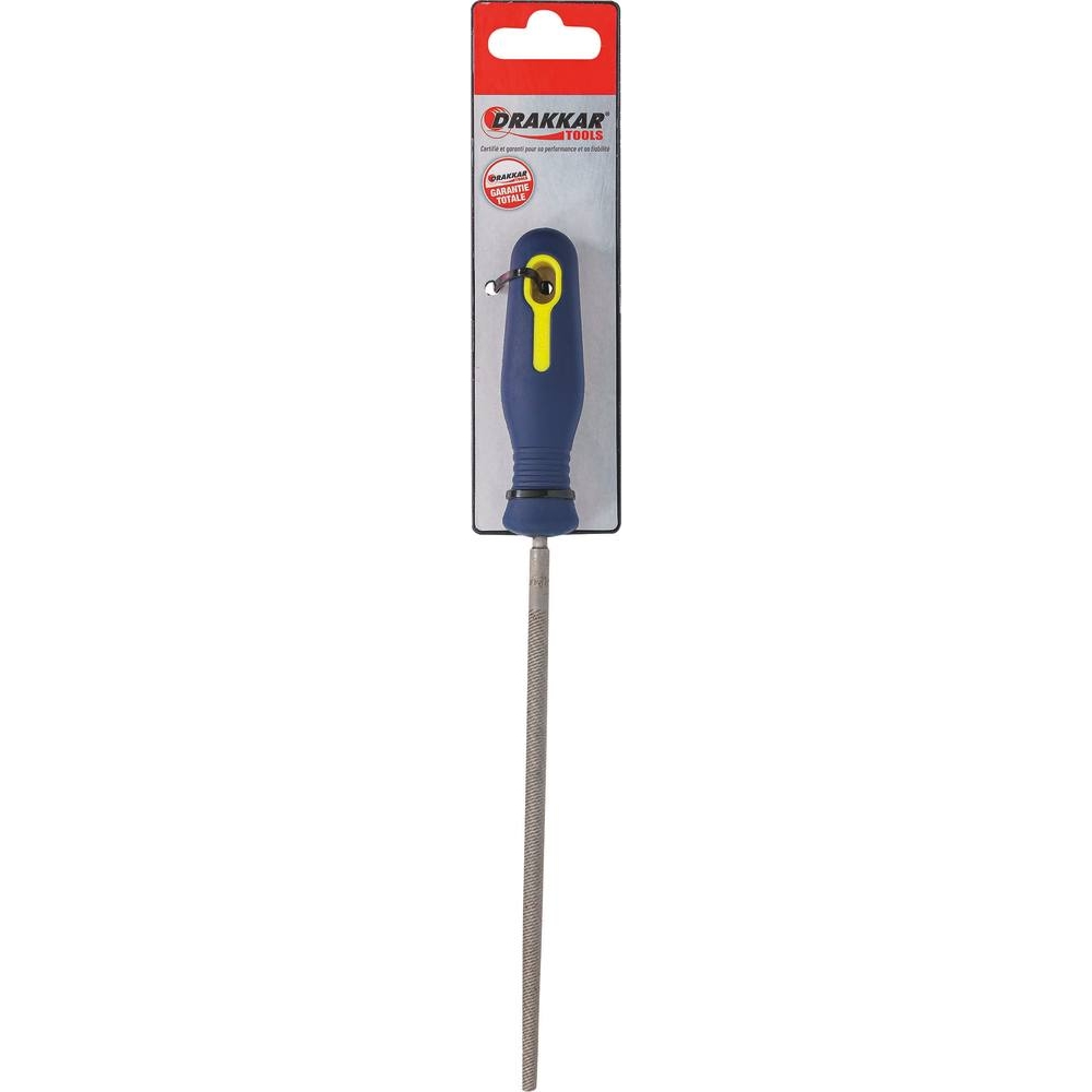 Lime ronde avec manche gros grain 6x150mm - carte DRAKKAR TOOLS - 22361