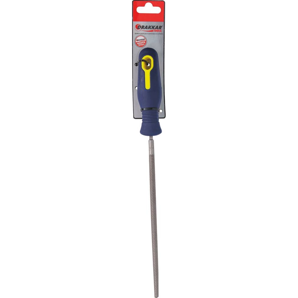 Lime ronde avec manche gros grain 8x200mm - carte DRAKKAR TOOLS - 22367