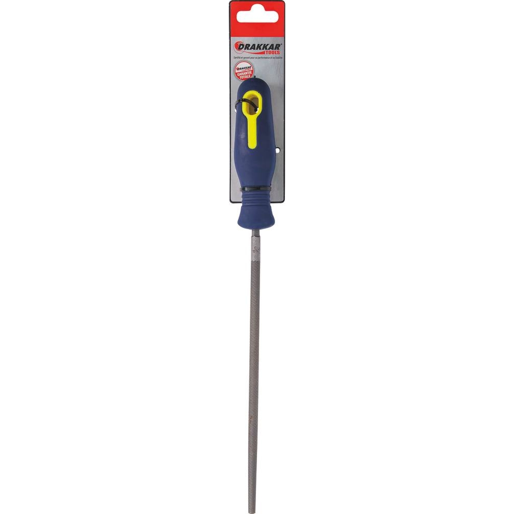 Lime ronde avec manche grain fin 8x200mm - carte DRAKKAR TOOLS - 22371