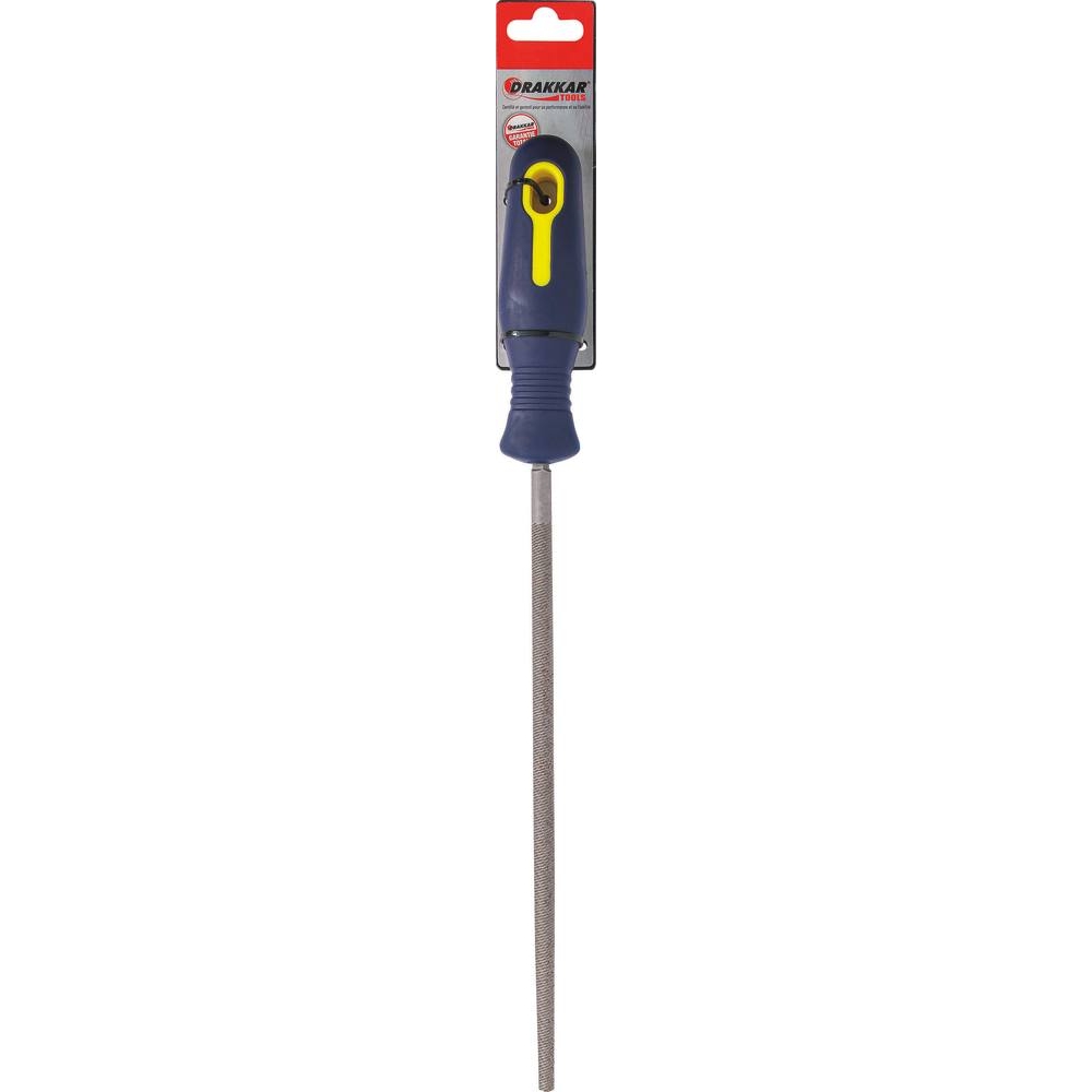 Lime ronde avec manche gros grain 10x250mm - carte DRAKKAR TOOLS - 22373