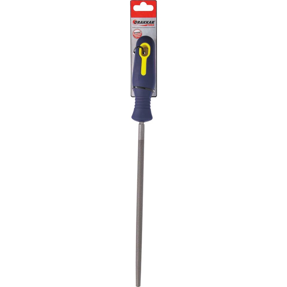 Lime ronde avec manche grain fin 10x250mm - carte DRAKKAR TOOLS - 22377