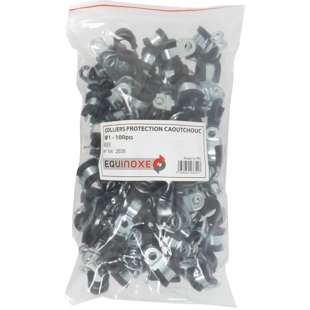 Collier acier zingué 12mm avec protection caoutchouc 18mm KLIPPER - 23359
