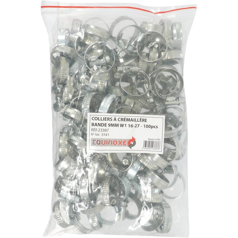 Collier à crémaillère acier zingué 9mm de 8 à 14mm KLIPPER - 23381