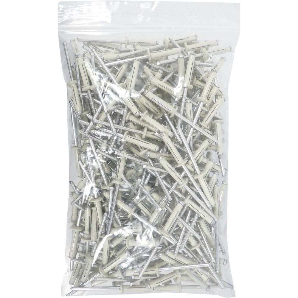 Rivet pétale spécial plaque d'immatriculation blanc 4x18mm - 250 - KLIPPER - 23915.250