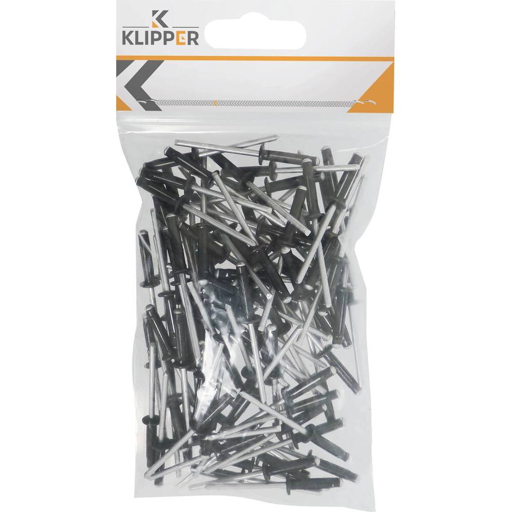 Rivet pétale spécial plaque d'immatriculation noir 4x18mm - 250 - KLIPPER - 23920.250