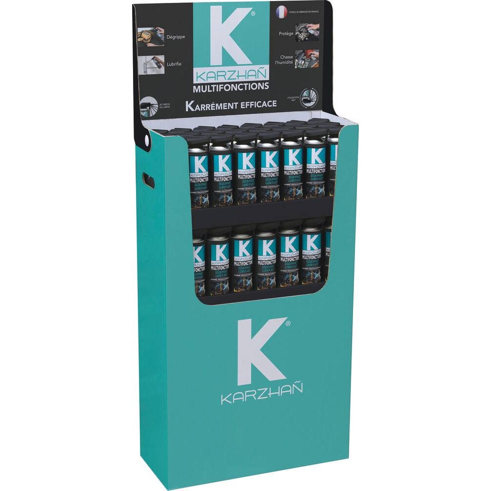 Dégrippant multifonctions avec tête 2 jets - aérosol 500ml KARZHAN - 24500