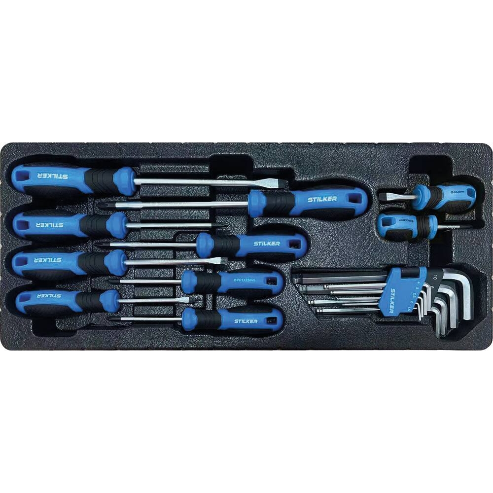 Coffre de servante 4 niveaux composé de 108 outils STILKER - 25030