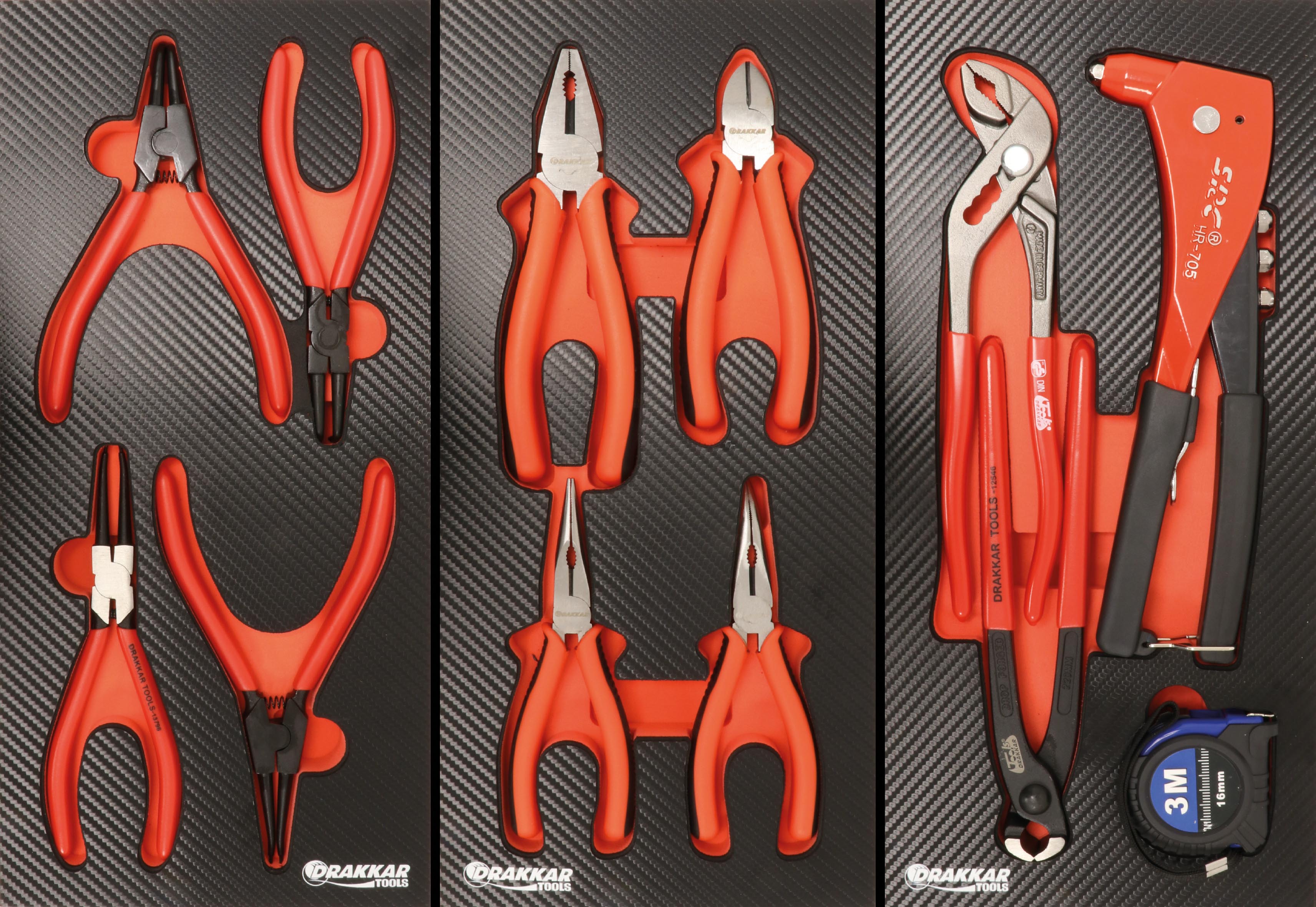 Servante 7 tiroirs 09141 + 4 tiroirs mod DRAKKAR TOOLS - 25109