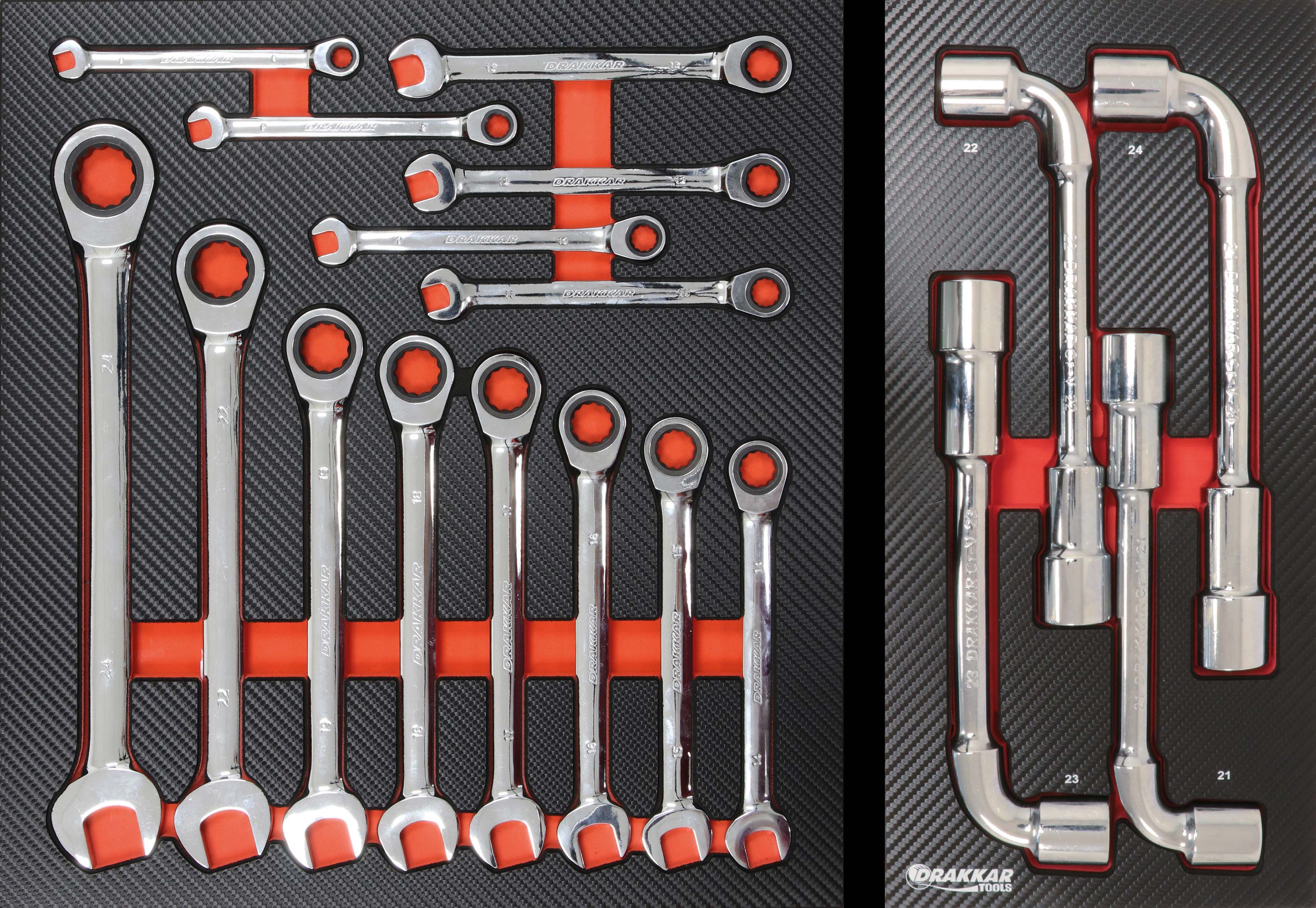 Servante 7 tiroirs 09141 + 4 tiroirs mod DRAKKAR TOOLS - 25109
