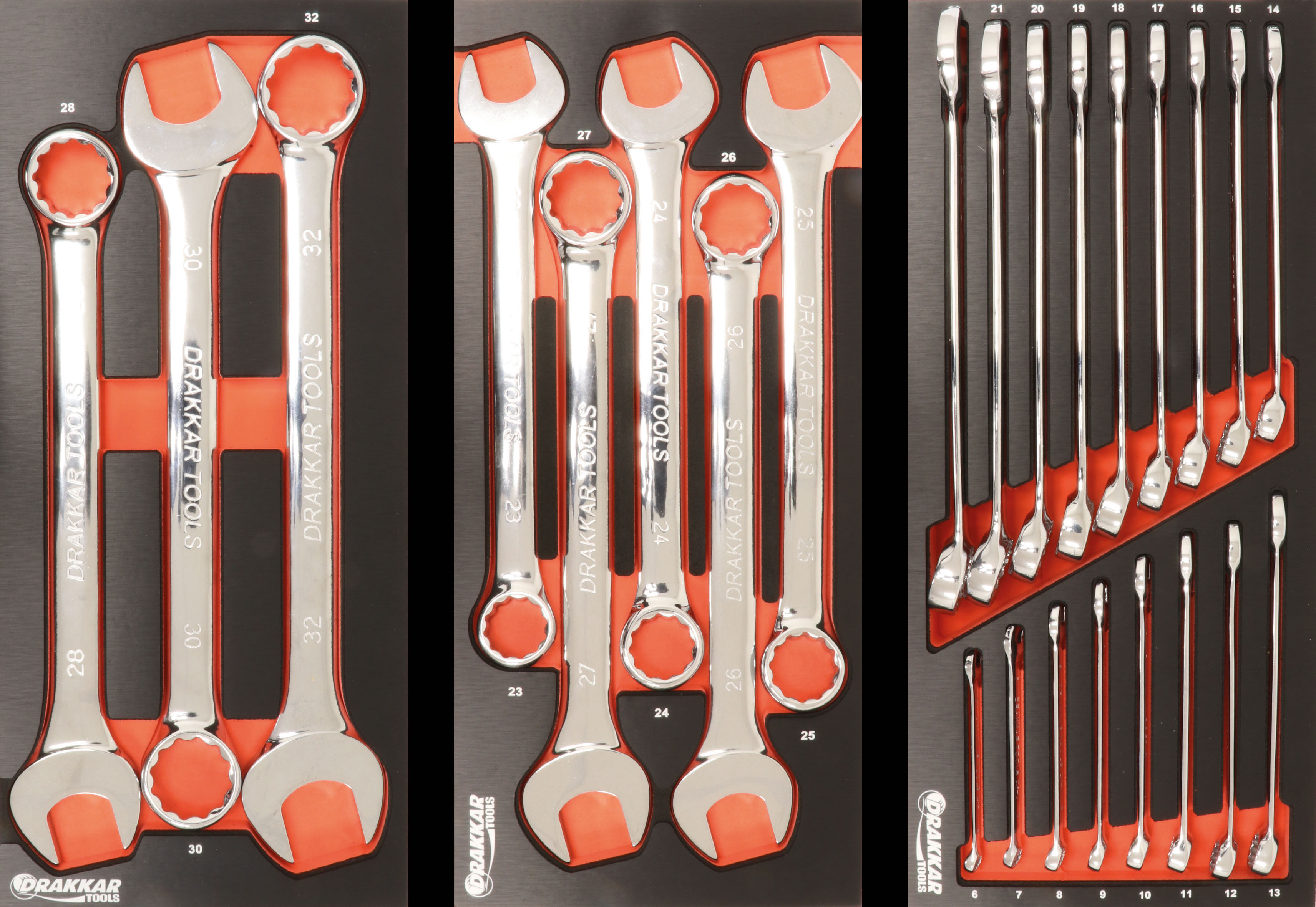 Servante d'atelier 8 tiroirs composée de 263 outils PL - modules finition métal DRAKKAR TOOLS - 25124