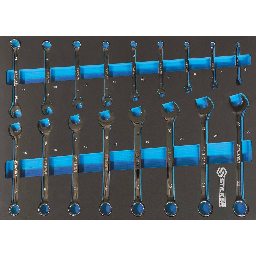 Servante d'atelier 7 tiroirs composée de 147 outils - modules mousse STILKER - 25128