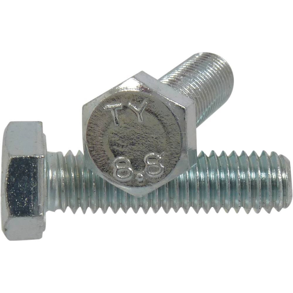 Vis à tête hexagonale filetage total class 8.8 zingué blanc M4x30mm DIN 933 - boîte de 500 - KLIPPER - 26639.500