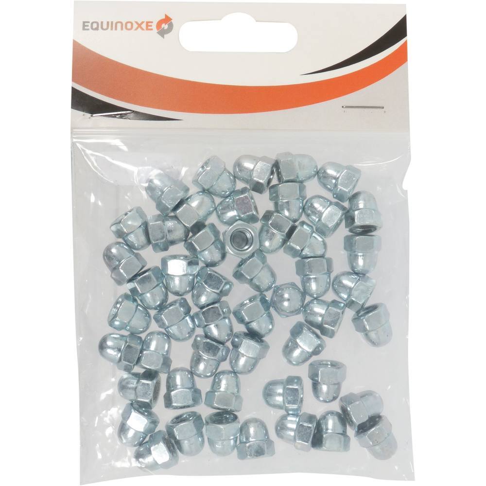 Ecrou borgne zingué blanc M6 DIN 1587 - boîte de 500 - KLIPPER - 26709.500