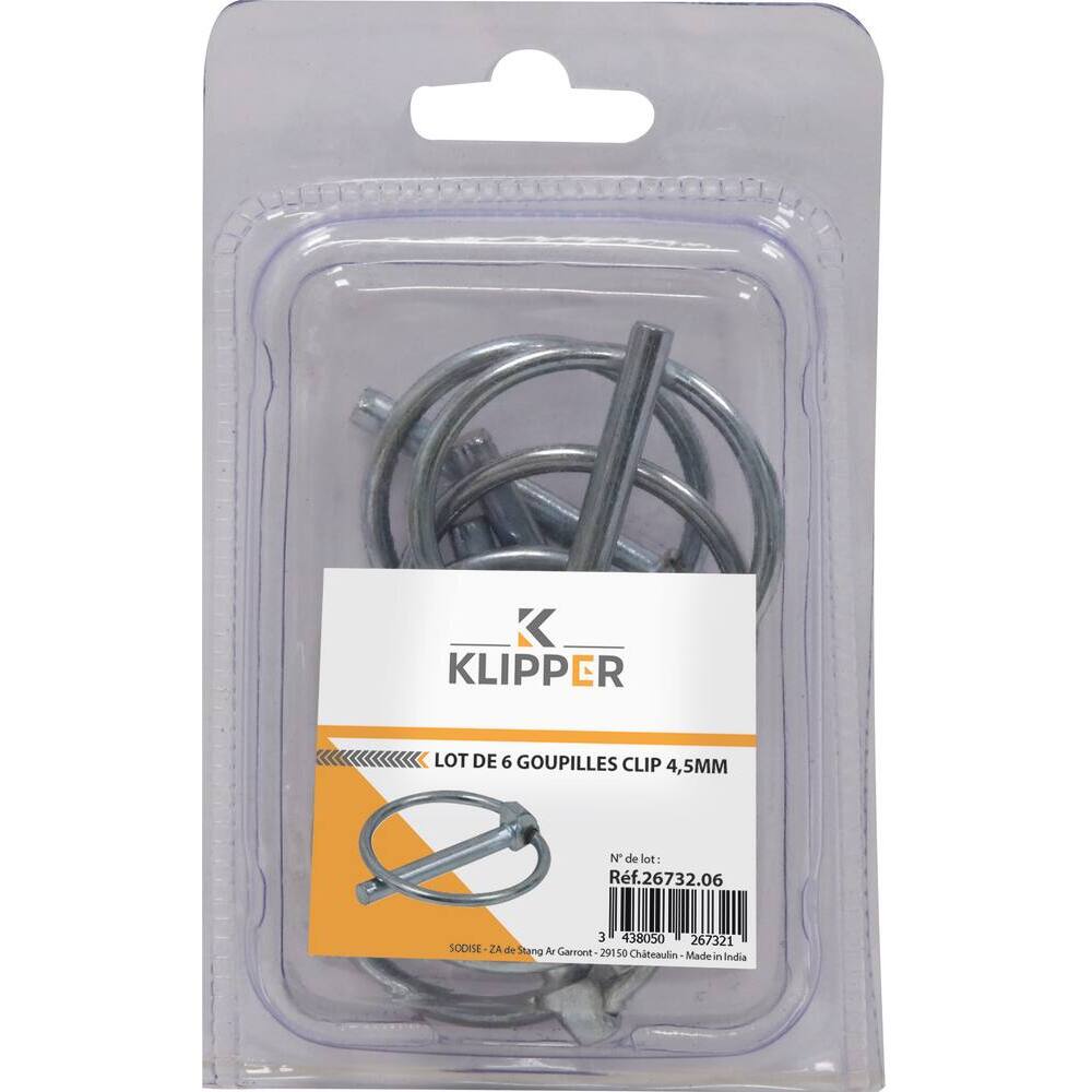 Goupilles clips 4,5mm - de 6 - KLIPPER - 26732.06