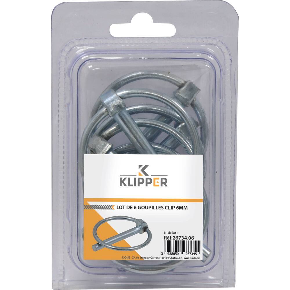 Goupilles clips 6mm - sachet de 100 - KLIPPER - 26734.100