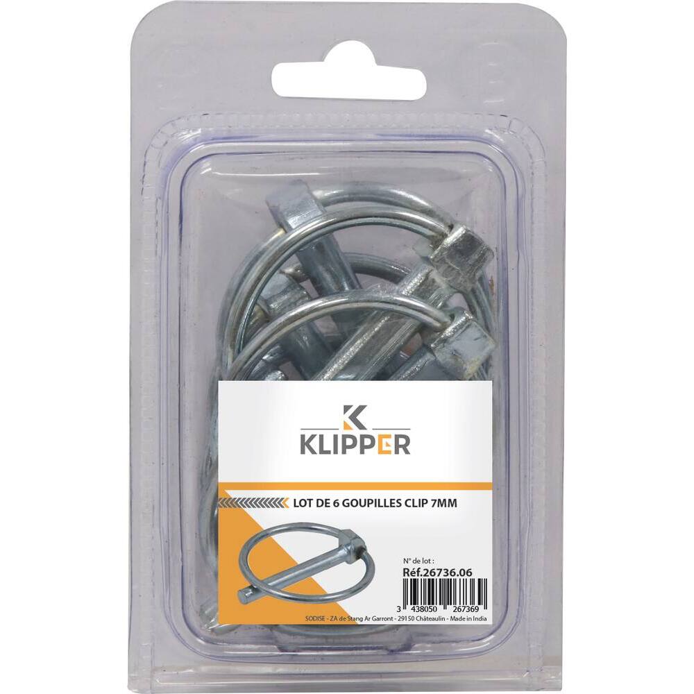 Goupilles clips 7mm - sachet de 100 - KLIPPER - 26736.100