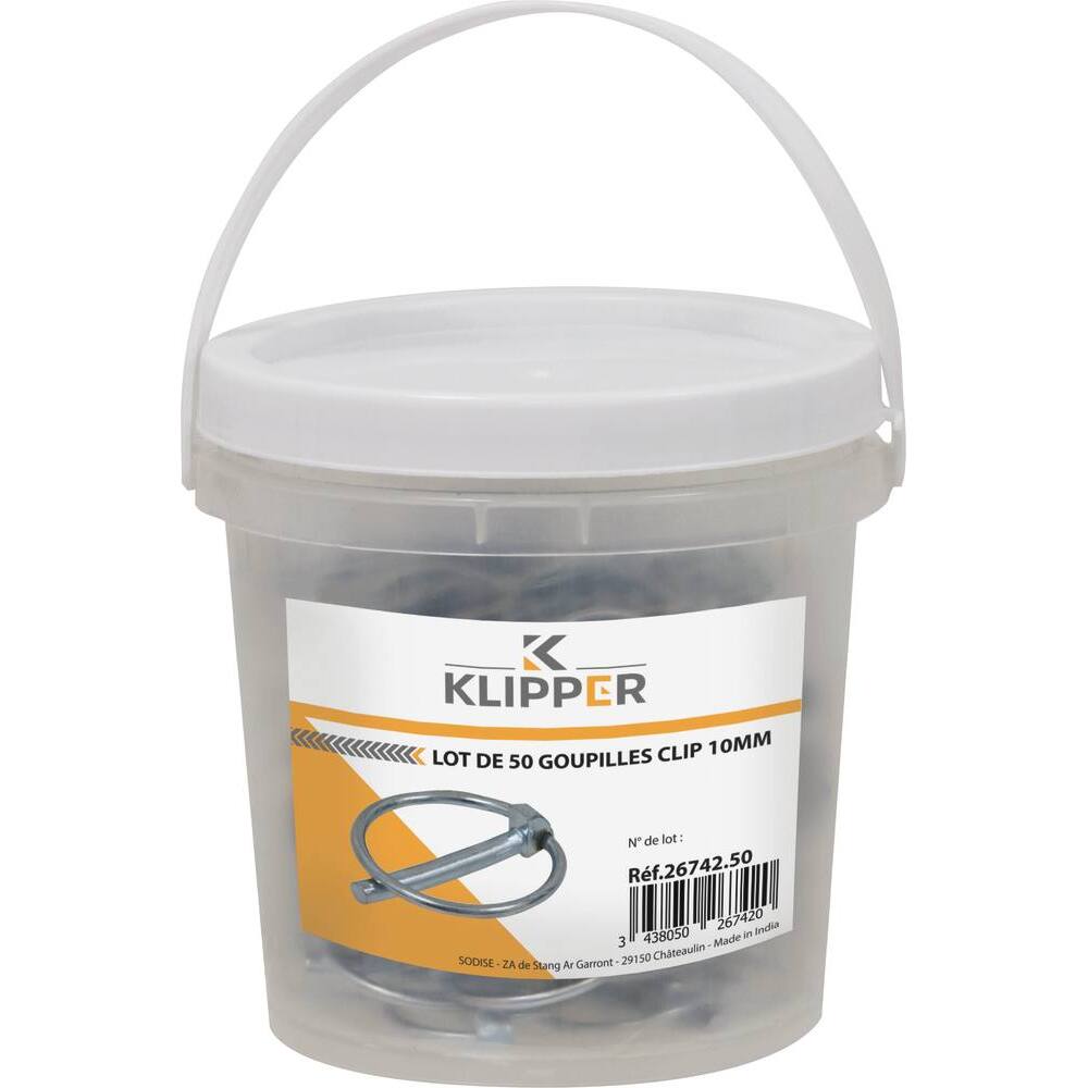 Goupilles clips 10mm - blister de 6 - KLIPPER - 26742.06